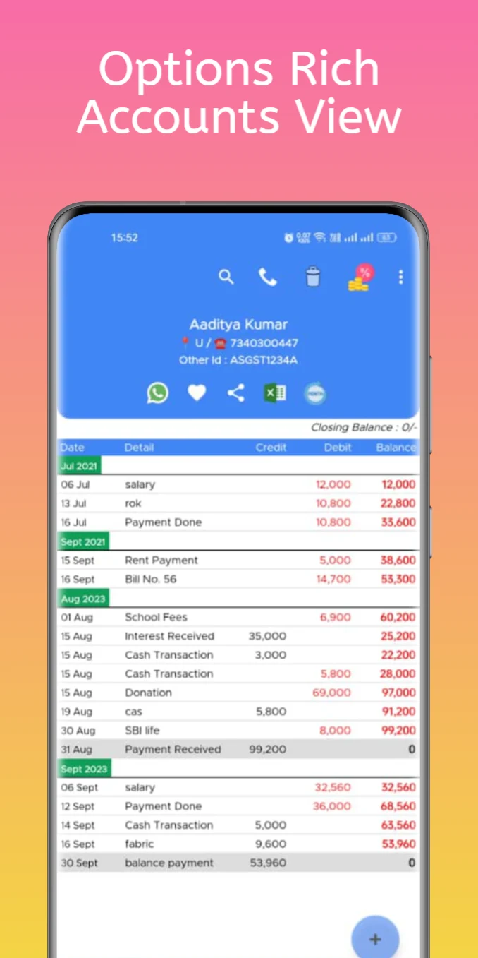 Accounts Plus - Ledger Book screenshot