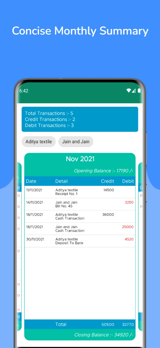 Accounts Plus - Ledger Book screenshot